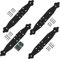 KOTARBAU® 4er Set Ladenband Türbänder 100 x 150 x 35 mm aus Pulverbeschichtetem Stahl Torscharnier Türband Schwarz Scharniere Klappbar Fensterscharnier Holztür Gartentor Scharnier Kistenband Torbeschl