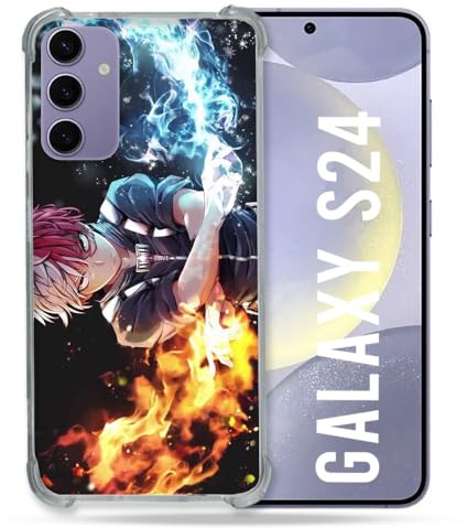 Cokitec Verstärkte Schutzhülle für Samsung Galaxy S24, Manga My Hero Academia Shoto