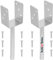 KOTARBAU® 2er Set Pfostenträger zum einbetonieren U 81 mm Feuerverzinkt Stahl Betonanker für Holzpfosten Riffelstahl Pfostenanker Bodenhülse Pfostenschuh Zaunpfosten Holz