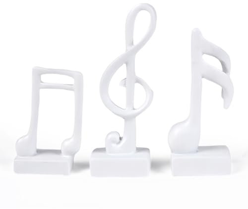 Yunjuhop 3 Musiknoten Decor Gifts Musical Dekoration Moderne Skulptur, dekorative Figuren zu Hause, Musikskulptur, Tischdekoration für Wohnzimmer, Büro, Geschenke, Souvenir