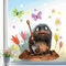 Sunnywall Fensterbild Fensterdeko Maulwurf Maulwurfshügel Blumen Fensteraufkleber statisch selbstklebend beidseitiger Druck Aufkleber Fenstersticker WIEDERVERWENDBAR A3