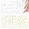 Nagelsticker 8 Blatt 3D Nail Art Sticker Selbstklebend Nagel Stickers für DIY Nagel Eine Vielzahl von Stilen Nagelaufkleber Silber Gold Dekoration Zubehör für Mädchen Maniküre Nageldesign