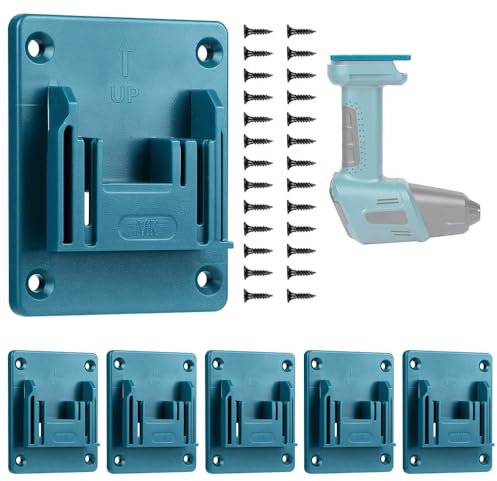 Befitery Porte-outils pour Makita 18 V - Support mural - 6 étagères - Bleu - 2 x 7,49 x 9,5 cm - Atelier, construction, DIY