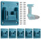 Befitery Porte-outils pour Makita 18 V - Support mural - 6 étagères - Bleu - 2 x 7,49 x 9,5 cm - Atelier, construction, DIY