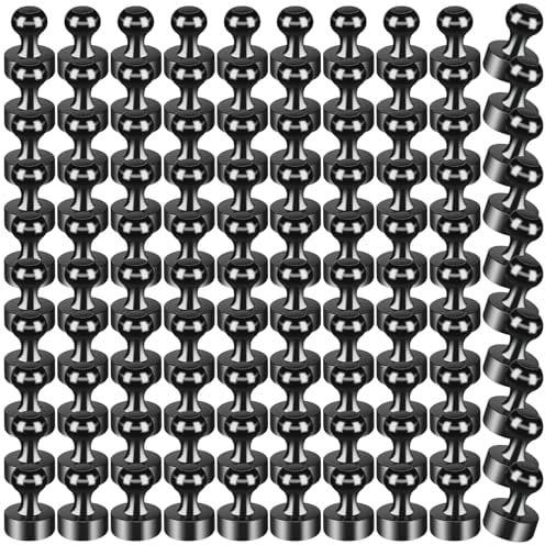 MIN CI 100 Stück Schwarz Magnete Stark, Magnete für Magnettafel, Magnete Klein, Neodym Magnete, Kühlschrank Magnete, Magneten Starker Halt, Mini Magnet für Whiteboard Haus, Büro