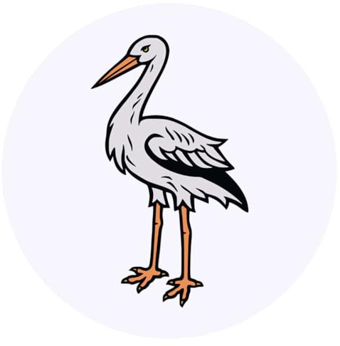 Azeeda 24 x 'Vogel Storch ' Aufkleber - für Basteln, Scrapbooking und Etikettierung (SK00066023)