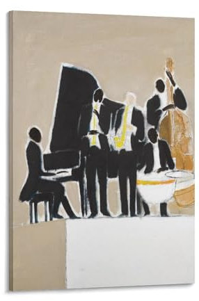 KOOHTAA Andre Brasilier Jazz Art Poster Gemälde Leinwand Wandkunst Poster Dekorativer moderner Heimdruck Bild Kunstwerke Poster 60 x 90 cm