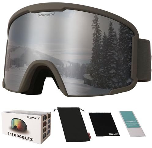 OUTDOORSPARTA OTG Ski Goggles Snow Sports Goggles Snowboarding Goggles for Men Women & Youth - 100% UV Protection & Anti-glare