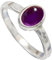 JEWELFORCE 925 Sterling Silber Cabochon Amethyst Edelstein Ring Herren Damen Stein Band Ring Alle Größen Ring Handgefertigter Schmuck JSR-1080BW_66 (21.0)