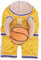Folpus Basketballspieler-Kostüm für Hunde, Haustierkostüm, Hundekleidung, Verkleidung für Haustier, Geschenk, Festival, Bühnenauftritt, Party, Urlaub, Gelb, L