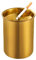 GZTFPQ Ashtray, Windproof Cigarette Ash Tray for Outdoor Indoor, Metal, Modern, Gold