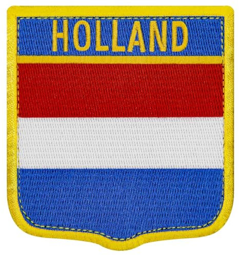 EmbTao Holland Schild Flagge Bestickter Aufnäher mit Haken- und Flauschbänder