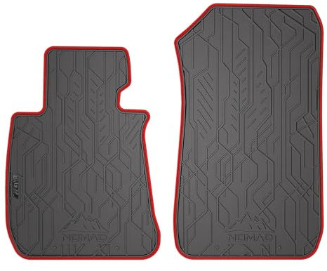 SMK Gummimatten vorne passend für BMW 3er E90 2004-2012 Robuste und Flexible Fussmatten Auto, kompatibel mit Befestigungssystem, Eingebaute Stopper, Praktische Ränder, rutschfeste Registerkarten