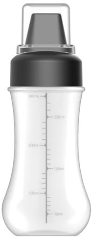 PACHHK Botella Exprimible de Ketchup Negra, Recipiente para Ensalada con Tapa una Prueba de Fugas, Cajas Portátiles para Almacenamiento de Salsa