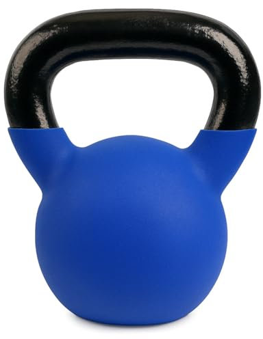 Neoprene Kettlebell 6–24KG – Cast Iron Color-Coded Weights for Strength, Cardio & Home Workouts – FLG Fitness (8KG (Blue))