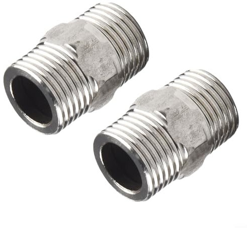 Lot de 2 rallonges de tuyau de douche de 1,27 cm, connecteur fileté mâle fileté pour salle de bain, camping-car