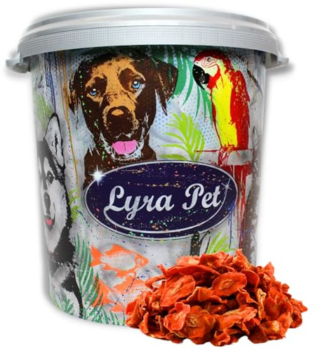 Lyra Pet® 5 kg Karotten getrocknet in 30 L Tonne | Reich an Beta-Carotin & Ballaststoffen | Einzelfutter für Vögel, Nager & Reptilien | Nährstoffreiches & kalorienarmes Futter | Ideal als Ergänzung
