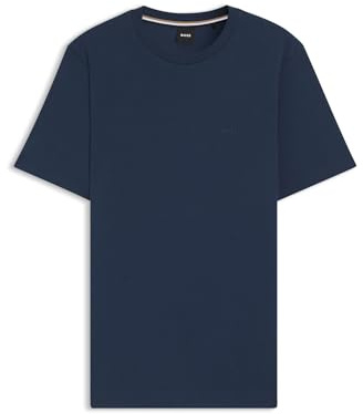 BOSS Herren Thompson 01 T-Shirt aus Baumwoll-Jersey mit Logo-Detail Hellblau L