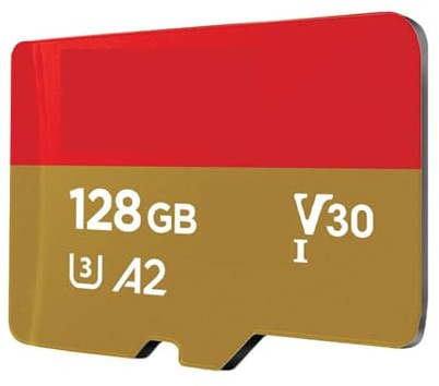 Carte MicroSD Haute Vitesse 1 To/512 Go/256 Go A2 U3 UHS-I USB 3.0 4K for Caméras d'action/Drones(128GB)