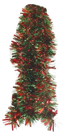 2m Christmas Chunky Tinsel - Red & Green