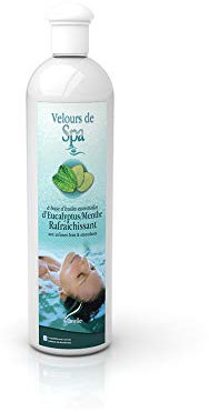 Camylle - Velours de Spa Eucalyptus/menthe - Fragrance à base d'Huiles Essentielles 100% Pures et Naturelles pour Spa - Rafraîchissant aux arômes frais et stimulants - 250ml