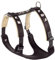 Ferplast Hundegeschirr kleine Hunde Giotto Luxor SMALL, aus echtem Leder mit silbernen Nieten, Halsumfang: 31-39 cm, Brustumfang: 44-52 cm, Schwarz