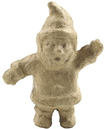 Décopatch NO020O Weihnachtsmann XS aus Pappmaché, 5 x 10 x 13 cm, zum Verzieren, perfekt für Weihnachtsdeko, Kartonbraun
