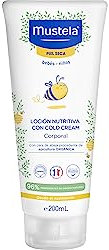 Mustela Nourishing DC Milk, Natural Cold Cream, Shea Butter, Body, Baby and Whole Family - Tägliche Feuchtigkeitspflege, Speziell für trockene Haut, 95% Inhaltsstoffe natürlichen Ursprungs (200ml)