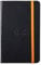 RHODIA 118642C - Black Rigid Notebook - A6 - Lined - 192 pages - Ivory Clairefontaine Paper 90 g/m - Bookmark, Elastic Closure - Faux Leather Cover - Rhodiarama Collection