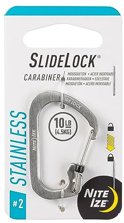Nite Ize Karabiner Carabiner Slide Lock, silber, 2, NI-CSL2-11-R6