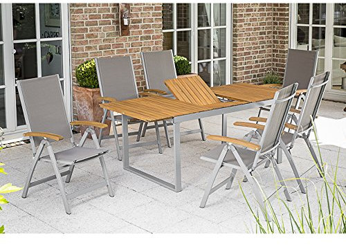 Merxx Naxos Set 7tlg, Klappsessel & Ausziehtisch 6X 22005-309 1x 22004-219
