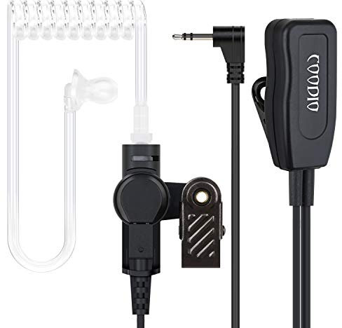 COODIO Oreillette 1-Pin Professionnel Écouteur Casque Microphone [Tube Acoustique] KIT Bodyguard FBI pour Motorola TLKR Talkie Walkie Radio