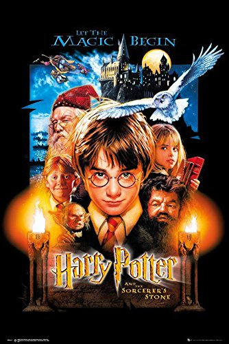 Harry Potter und der Stein der Weisen Poster (61cm x 91,5cm) + 2 St. transparente Posterleisten mit Aufhängung