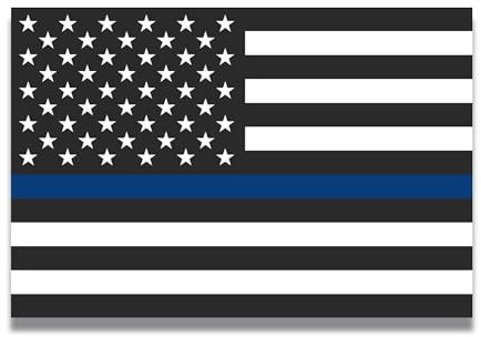 Magnet Me Up Thin Blue Line Magnet-Aufkleber mit amerikanischer Flagge, 10,2 x 15,2 cm, robuster Automobil-Magnet für Auto, LKW, SUV, zeigen Sie Ihre Unterstützung für Polizei und