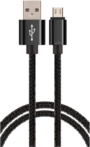 USB to Micro USB Cable 1M, Nylon Braided Fast Charging Charger Cable, Micro USB Data Transfer Cable Cord Compatible with Samsung Galaxy S7 S6 S5 J3 J5 J7, Huawei, Oppo, LG, Kindle, PS4, Xbox