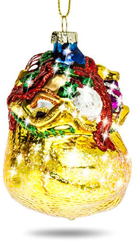Sikora BS392 Glas Figur Christbaumschmuck Weihnachtsbaum Anhänger Geschenke Sack 7cm