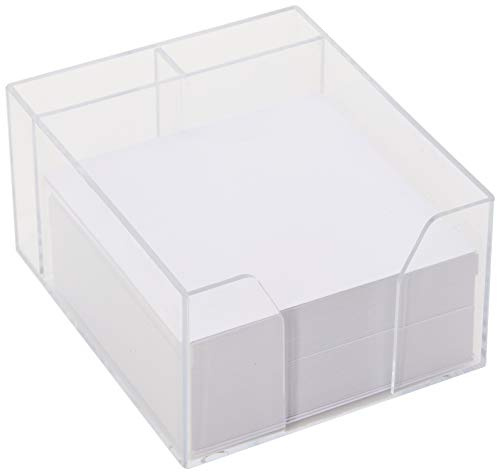 Interdruk Zettelklotz - Notizklotz - Zettelbox - 85 x 85 x 35 mm - Circa 350 Lose Blätter - Weiß