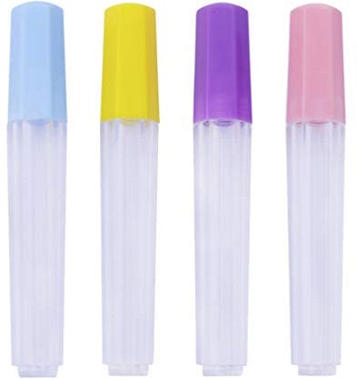 HEALLILY Needle Tube Holders Transparent Plastic Sealed Bottle Needle Holder Storage for Sewing Embroidery Accessories 4pcs