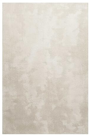 Homie Living Hochflor Teppich, modern, kuschelige, weich, flauschig für Wohnzimmer, Schlafzimmer und Kinderzimmer Sienna (Hellbeige, 200 x 290 cm)