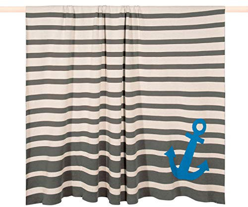 PAD - Anker - Decke - Baumwolle - Anthrazit - 140 x 190cm