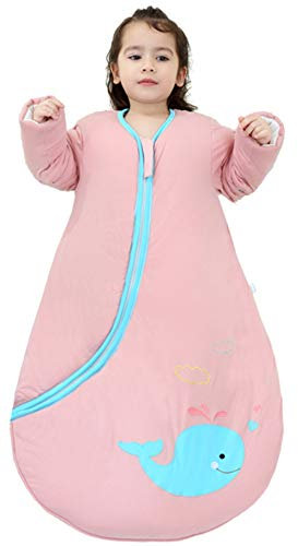 Chilsuessy Gigoteuse Fille et Garçon Hiver, Baleine Rose, 100cm/2-4 Ans