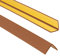 ProfiPVC Cornière PVC 25x25mm, 180cm - Baguette d’angle de protection, profilé d'angle caoutchouc autoadhésif - Protection d'angles et rebords, flexible, facile à installer, Amber