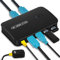 KVM Switch pour 2 PC, Commutateur KVM HDMI et USB, Partageant 4K@30Hz Moniteur et 3 USB Device, 2 Câbles KVM Inclus
