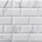 The Bath People Metro Tiles Kitchen Bathroom Feature Wall Gloss Ceramic Bevelled Edge Brick Effect Tiles Marble White 100 x 200mm – 50 Tiles 1m², White Marble