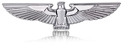 Adler Auto Emblem, Adlerflügel Metallaufkleber, fliegender Adler Zinklegierung Aufkleber Abzeichen für Auto, LKW, Motorrad (Silber)