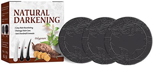 Organic Grey Reverse Shampoo Bar | Darkening Shampoo Bar | 100% Natural Organic Conditioner and Repair Care | Essence Hair Darkening Shampoo Soap For Repair Hair | Volumizing & Moisturizing (3Pcs)