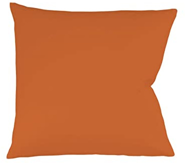 sleepling Satin Kissenbezug, Kissenhülle aus 100% seidig weicher Baumwolle, Bezug Kissen Kopfkissen, 60 Grad, Ökotex 100, Made in EU, 80 x 80 cm, Terra