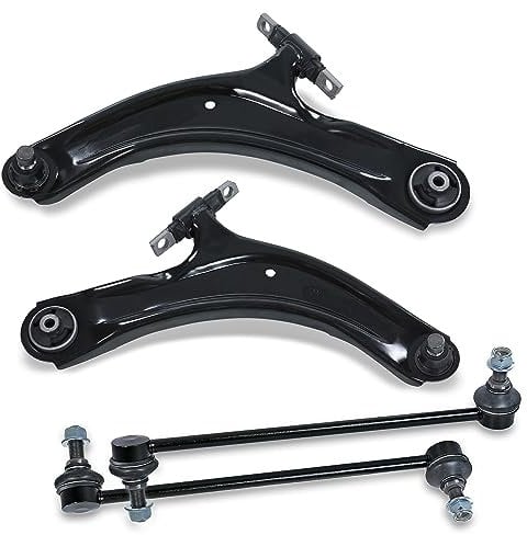 BESTPRICE 2x Querlenker Vorderachse vorne unten links & rechts, 2x Koppelstange vorne Kompatibel mit NISSAN QASHQAI/QASHQAI +2 I (J10, NJ10, JJ10E), X-TRAIL II (T31), RENAULT KOLEOS I (HY_)