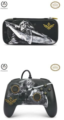 PowerA Slim Case for Nintendo Switch Systems -Battle-Ready Link & Wired Controller for Nintendo Switch - Battle-Ready Link