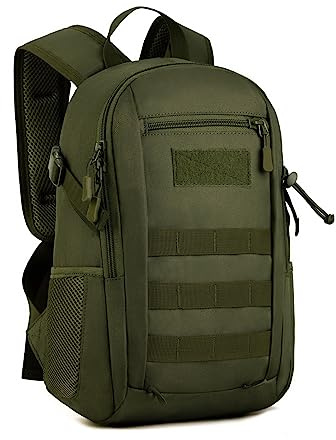 HUNTVP Mochila militar Molle de 10 L/20 L, mochila táctica de asalto para caza, camping, senderismo, 20l-verde militar, standardized, Mochila